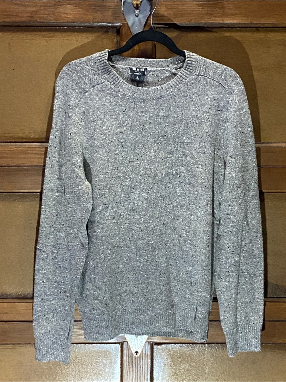 Todd Snyder Men's Heather Gray Crewneck Sweater